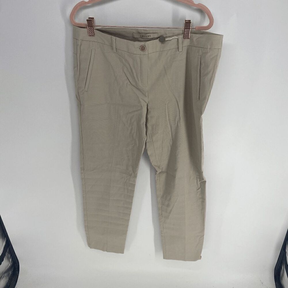 iBlues Osvaldo Womens Tan New Straight Leg Misrise Trouser Dress Pant 12